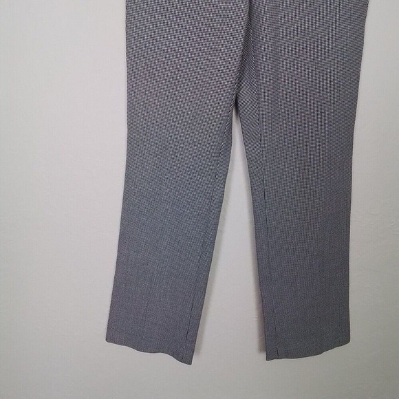 Liz Claiborne Tabitha‎ Pant 2 Petite Black White Herringbone Mid Rise Straight - Picture 3 of 15